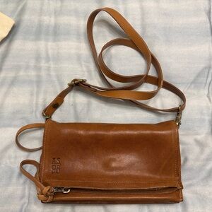A.S.98 Tan Leather Shoulder Bag